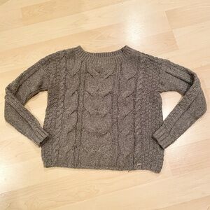 Hollister gray cable knit sweater